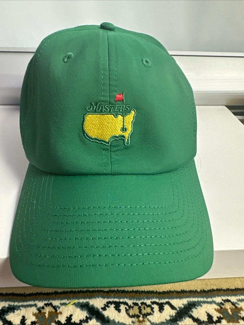 Masters Green Baseball Cap with Yellow & Red Embroidered Logo